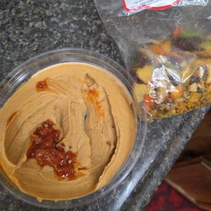 Hummus and veggie chip snacks